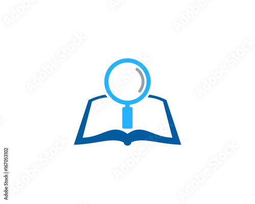 Find Book Icon Logo Design Element