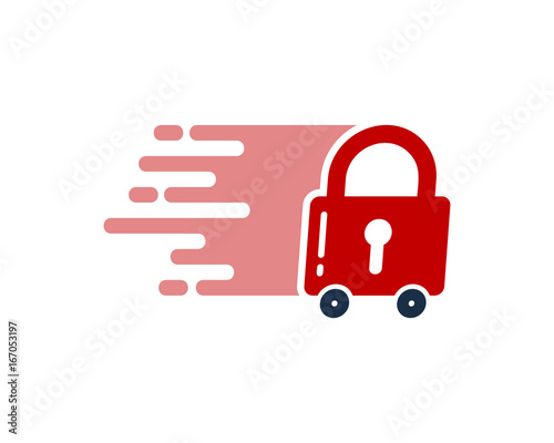 Lock Delivery Icon Logo Design Element