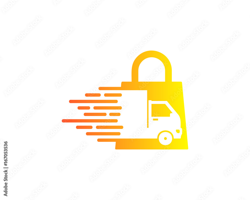 Shopping Delivery Icon Logo Design Element Shopping Delivery Icon Logo Design Element
