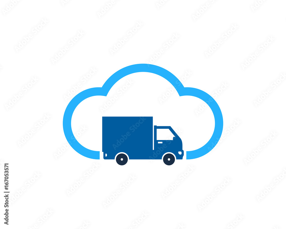 Cloud Delivery Icon Logo Design Element Cloud Delivery Icon Logo Design Element