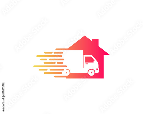 Delivery House Icon Logo Design Element