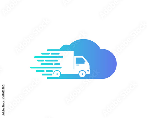 Delivery Cloud Icon Logo Design Element