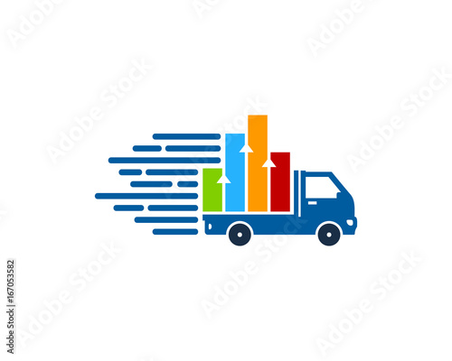 Stats Delivery Icon Logo Design Element