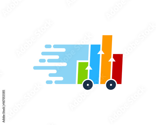 Delivery Stats Icon Logo Design Element