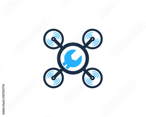 Repair Drone Icon Logo Design Element