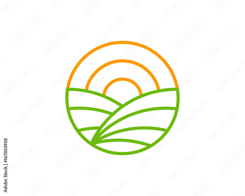 Obraz premium Farm Icon Logo Design Element