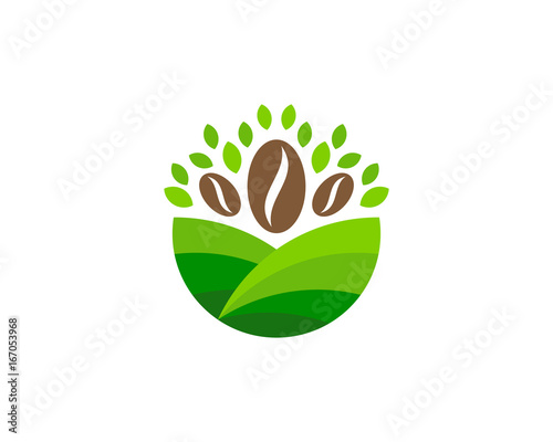 Farm Coffee Icon Logo Design Element