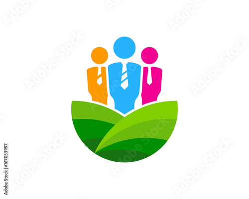 Group Farm Icon Logo Design Element