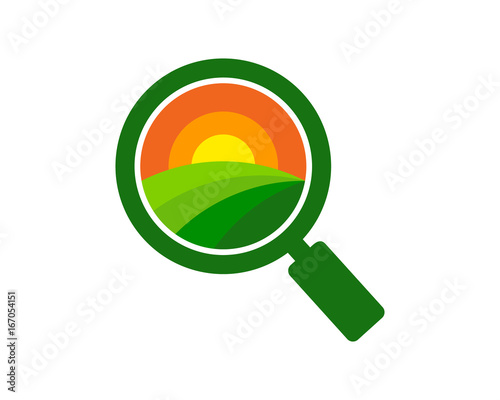 Search Farm Icon Logo Design Element
