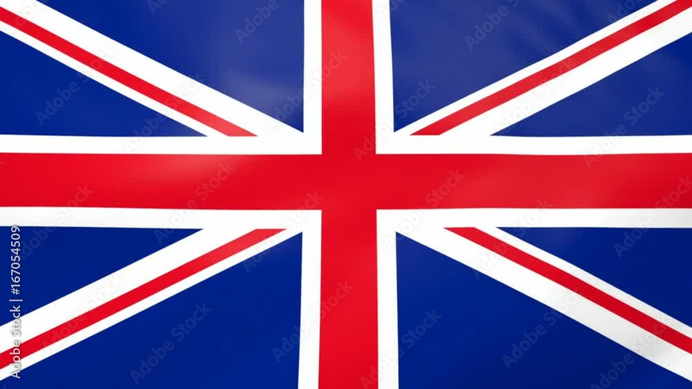 High-Quality Realistic flag of United Kingdom waving in the wind. Seamless loop, A fully framed flag High-Quality Realistic flag of United Kingdom waving in the wind. Seamless loop, A fully framed flag