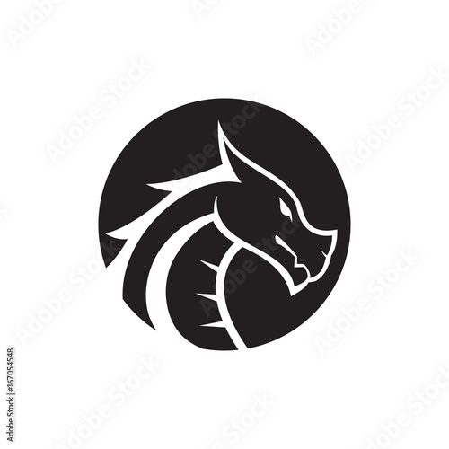 dragon logo vector silhouette