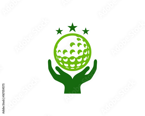 Charity Golf Icon Logo Design Element