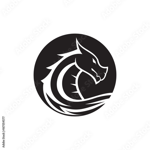 dragon logo vector silhouette