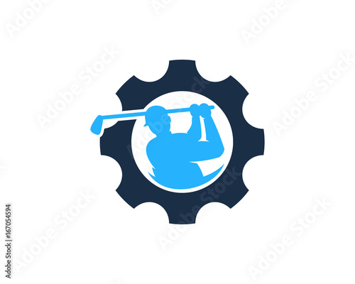 Golf Gear Icon Logo Design Element