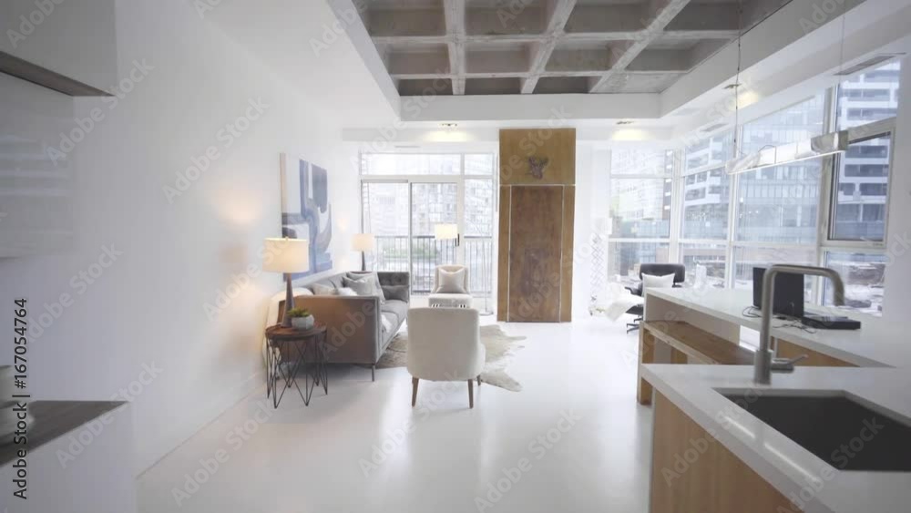 inside modern condo in downtown toronto