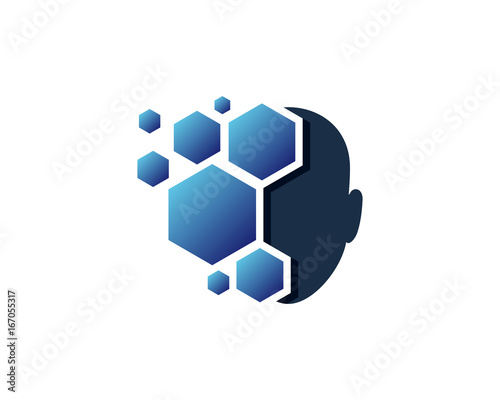 Human Artificial Intelligence Icon Logo Design Element
