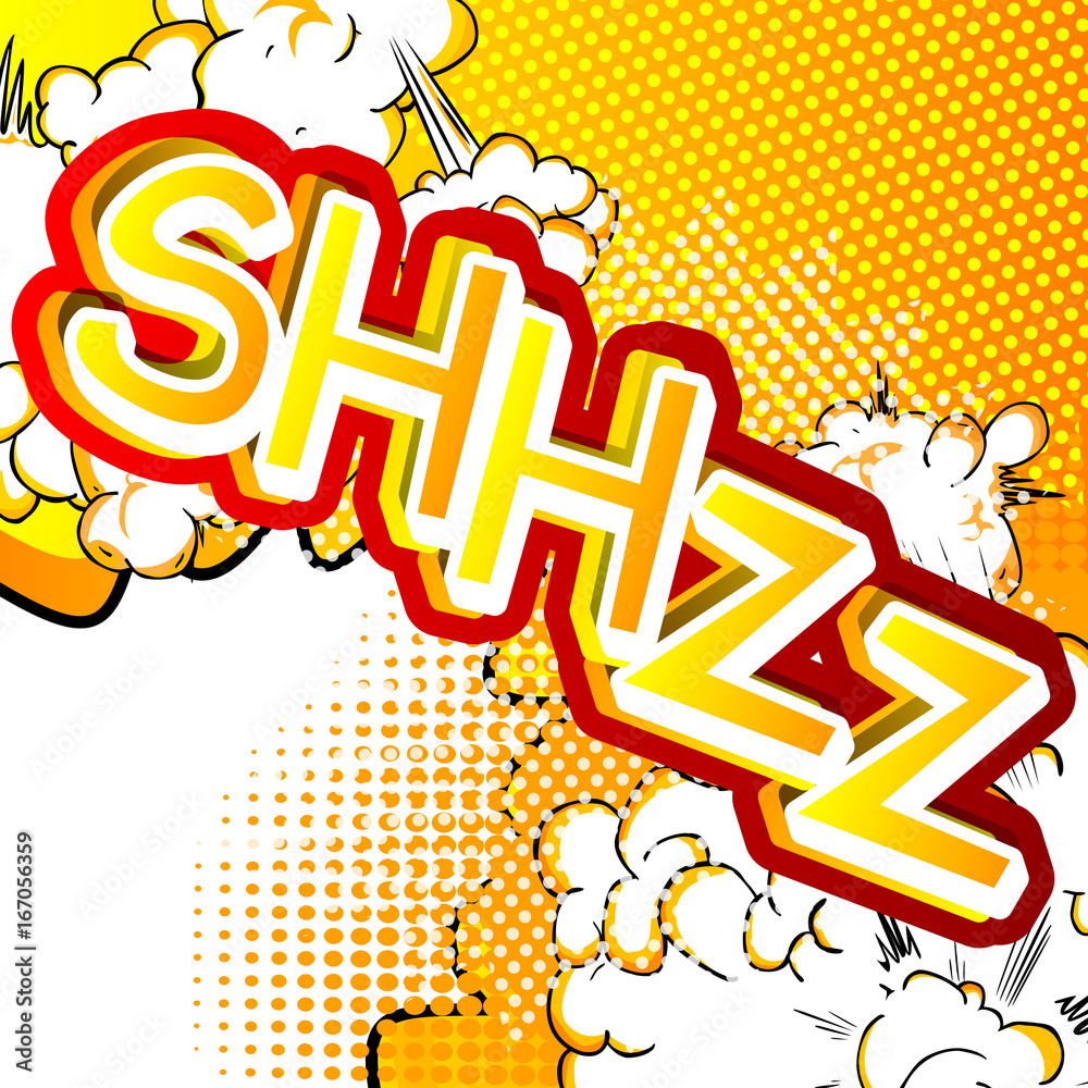 Shhzz - Vector illustrated comic book style expression.