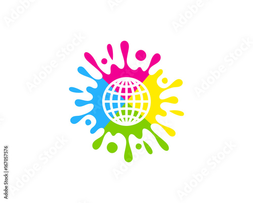World Paint Icon Logo Design Element