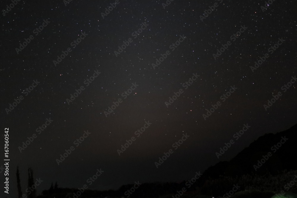 Beautiful scenery of zodiacal light star on night sky