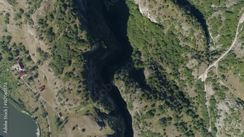 Aerial view of the narrow canyon Nevidio photo