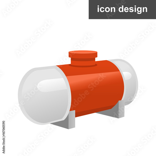 Vector icon oil fuel tank