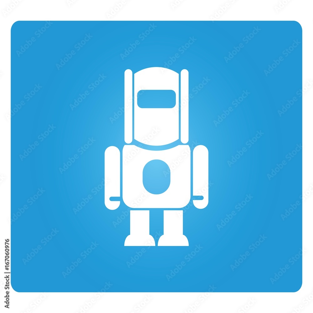 Fototapeta premium robot cartoon in blue background