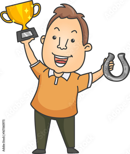 Man Horse Shoe Pitching Champion