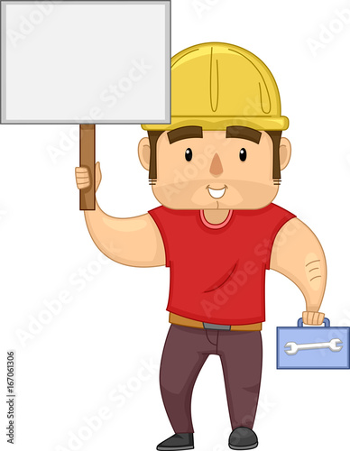 Man Worker Tools Board