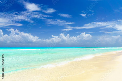 Tropical sea and sand under the blue sky -Tropical Beach