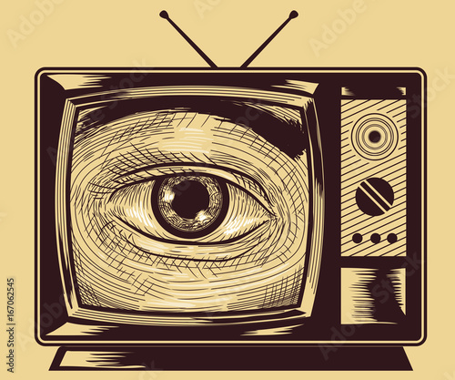Eye Vintage Media Cross Hatching