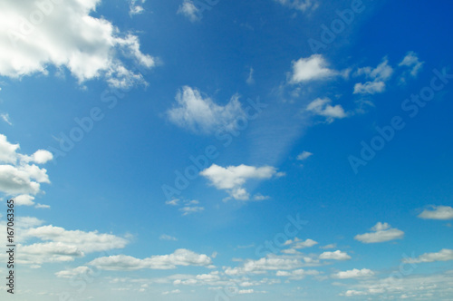 cumulus clouds and blue sky