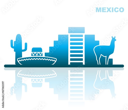 Attractions Mexico. Abstract landscape