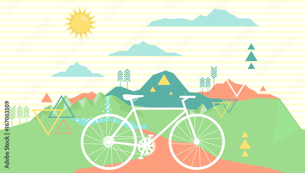 Bicycle Nature Design Background