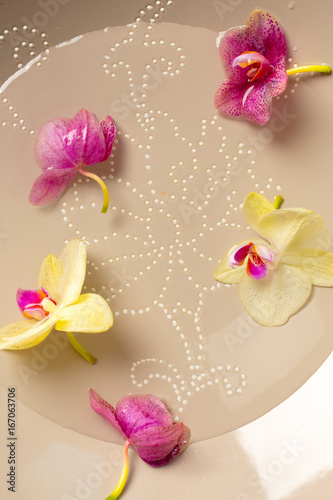 Spa products with orchids