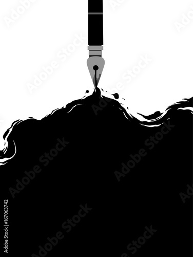 Fountain Pen Ink Design Creative Writing photo