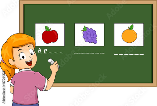 Kid Girl Board Fruits
