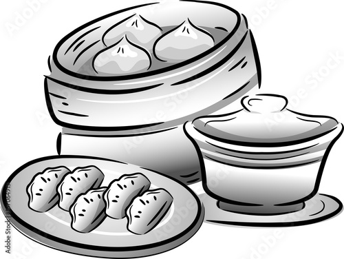 Black and White Dimsum