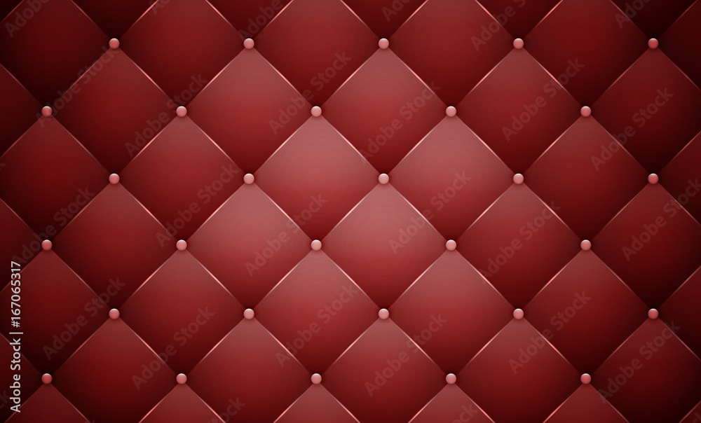 Red leather vector banner.