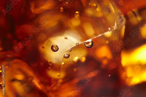 Canvas Print cola with ice cubes