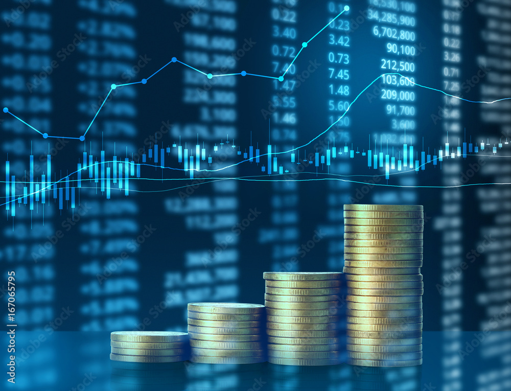 custom made wallpaper toronto digital Coins graph stock market