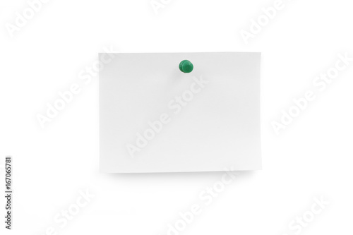 Stick note on white background