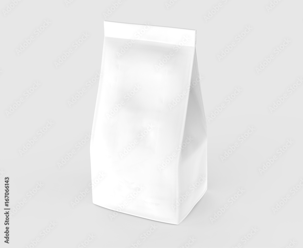 Pearl white coffee bean bag mockup Pearl white coffee bean bag mockup