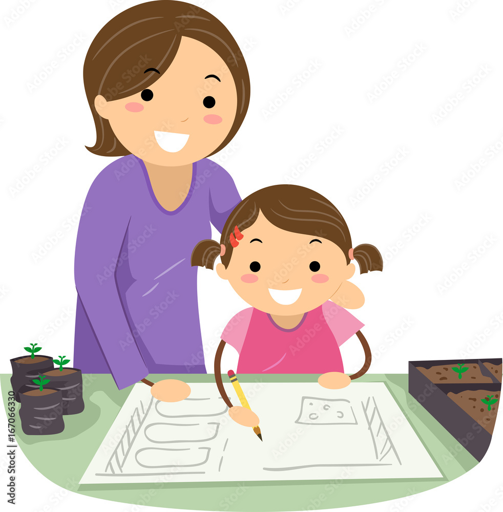 Stickman Kid Girl Mom Draw Garden Plan Stickman Kid Girl Mom Draw Garden Plan