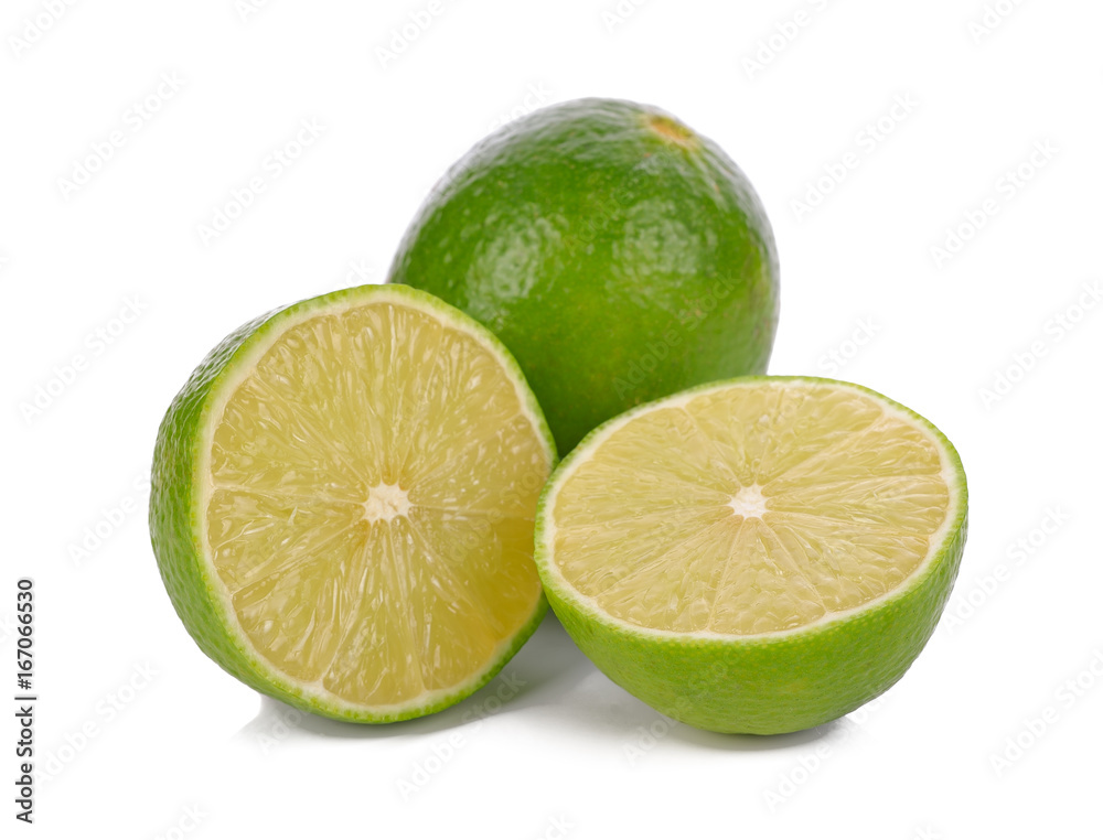 fresh lime isolated on the white background fresh lime isolated on the white background