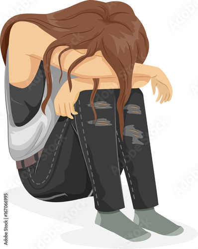 Crying Girl Teen Depressed