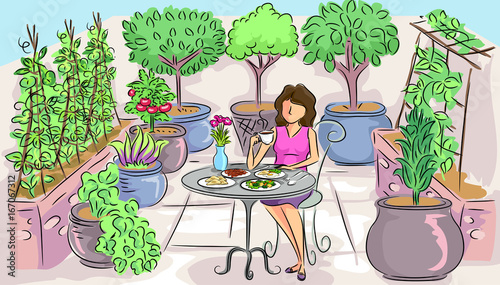 Girl Home Container Garden ...