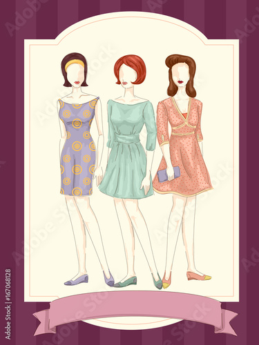 Girls Mannequin Vintage Dress
