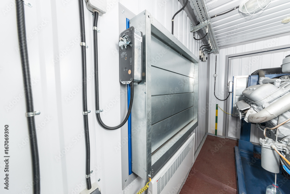 The ventilation louver with the actuator Stock Photo Adobe Stock