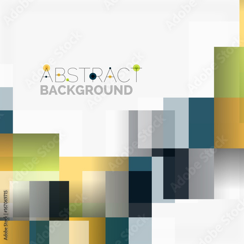 Abstract blocks template design background, simple geometric shapes on white, straight lines and rectangles