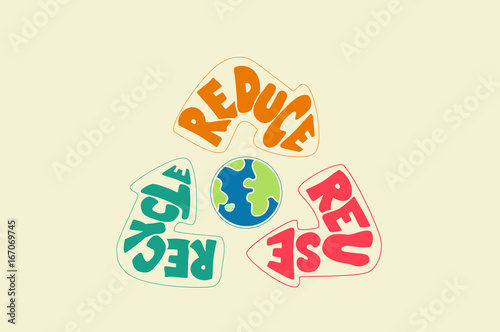Reduce Reuse Recycle Lettering